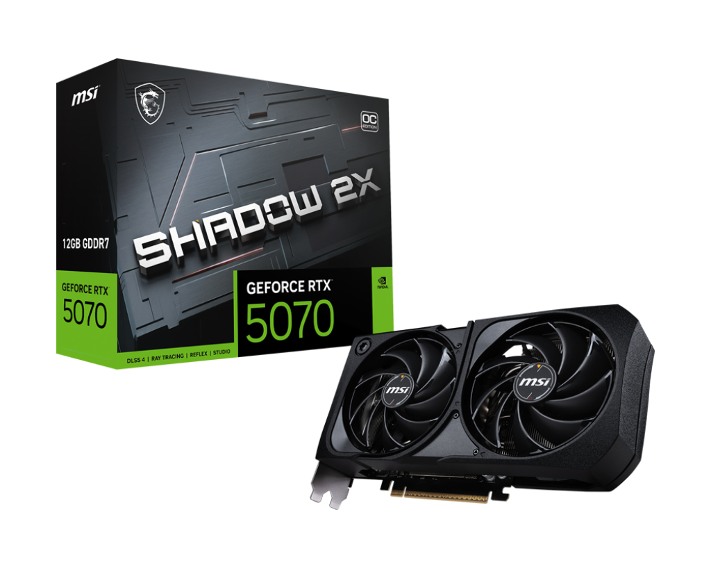 MSI GeForce RTX 5070 SHADOW 2X OC 12GB GDDR7 - Graphics Card MSI GeForce RTX 5070 SHADOW 2X OC 12GB GDDR7 - Graphics Card